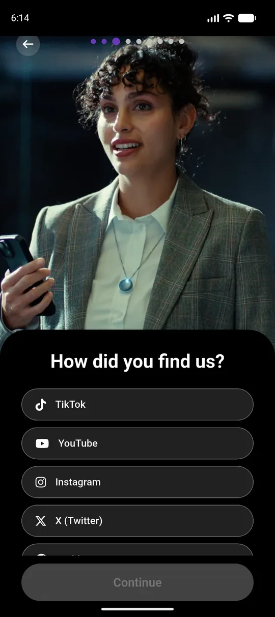 Экран онбординга: How did you find us